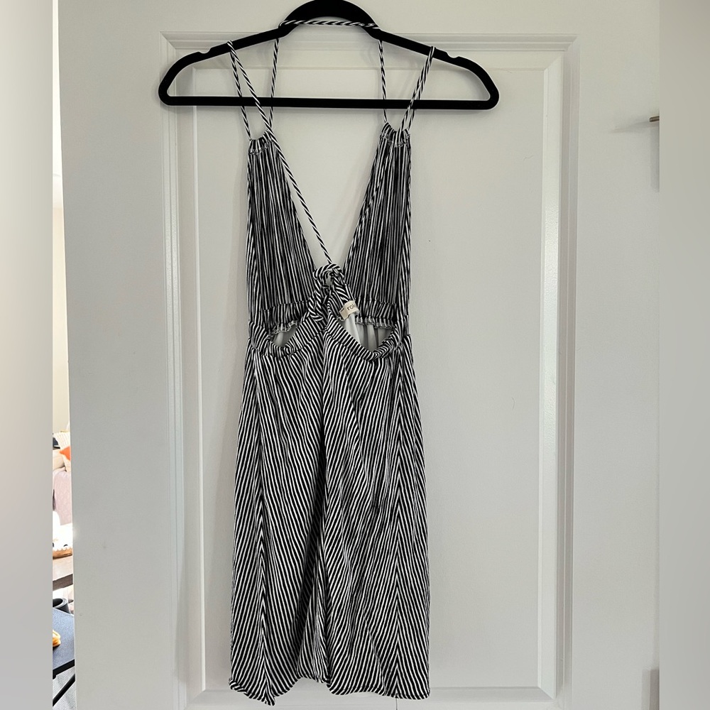 Black and White Striped Mini Dress - Picture 2 of 3